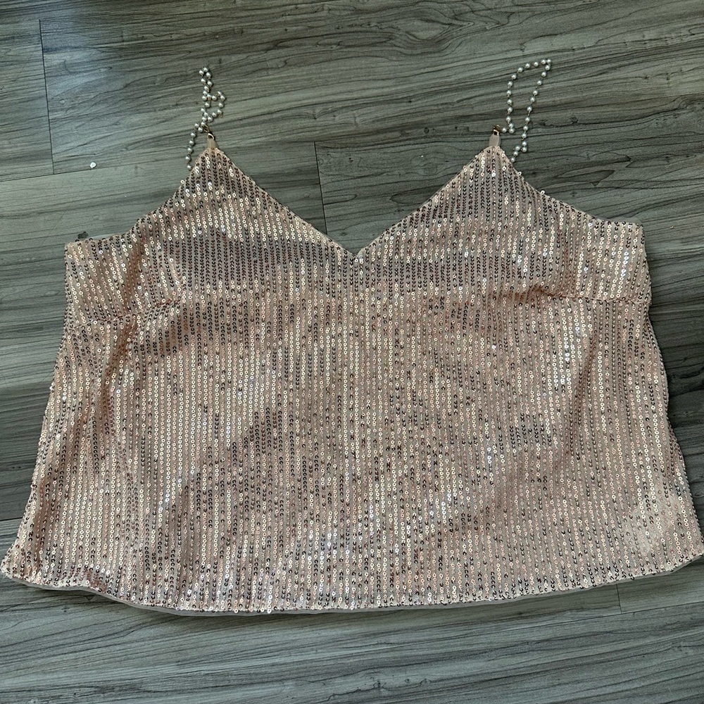 Pink Sequin Blouse
